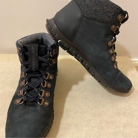 Cole Haan Women's Zerogrand Waterproof Hiking‎ Boots Ankle Nubuck Size 6 Black - Picture 6 of 14